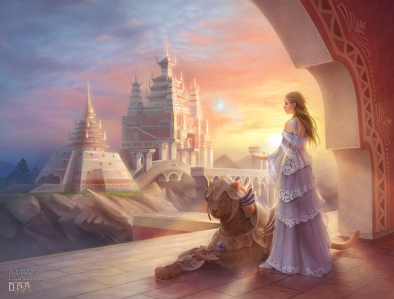 Woman with Armored Cat