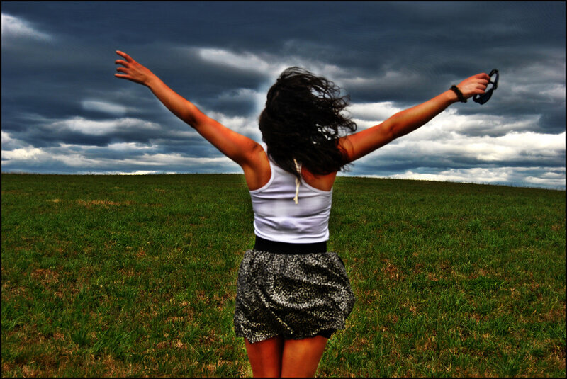 Woman with Arms Outstretched — Green