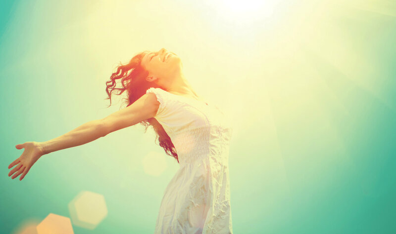 Woman with Arms Outstretched — White