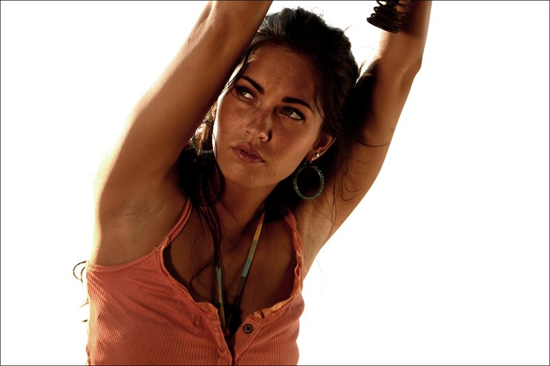 woman with arms raised