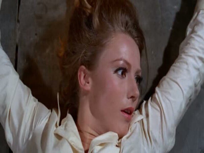 Woman with Arms Raised — White, Tense