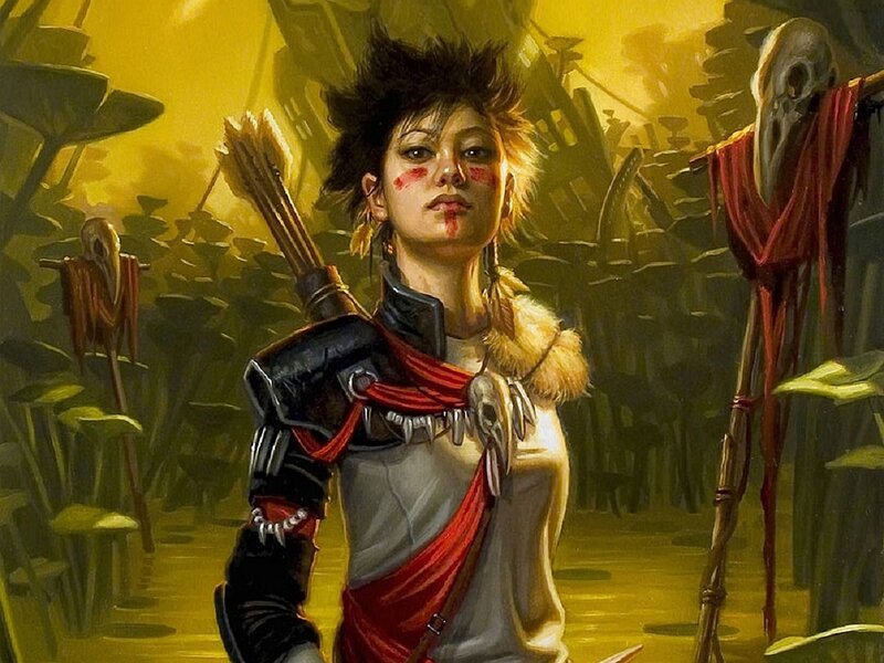 Woman with Arrows in Swamp