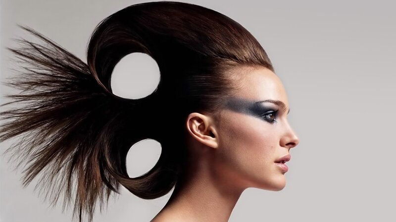 Woman with Avant-garde Hairstyle — Brown, Dramatic