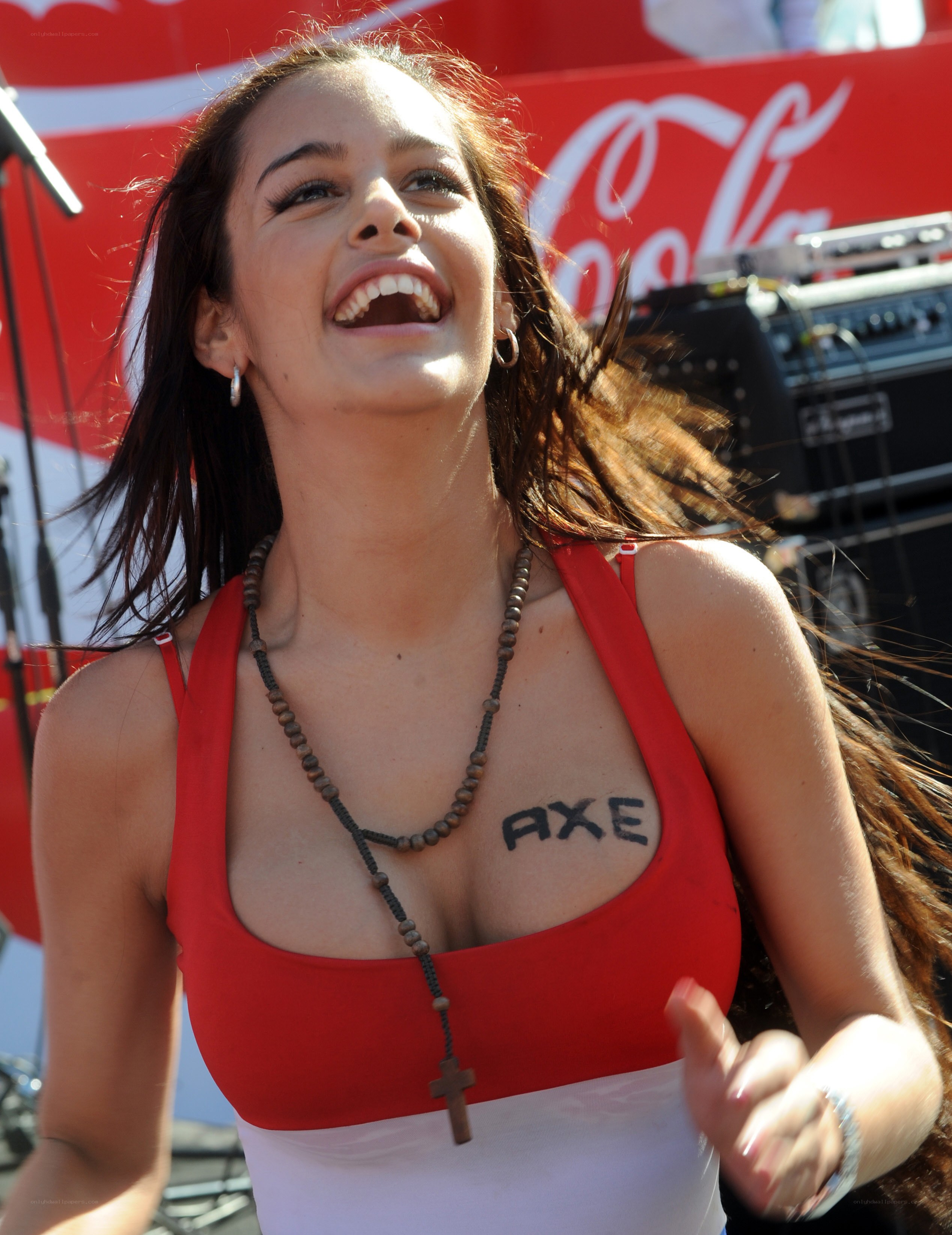 woman with axe tattoo