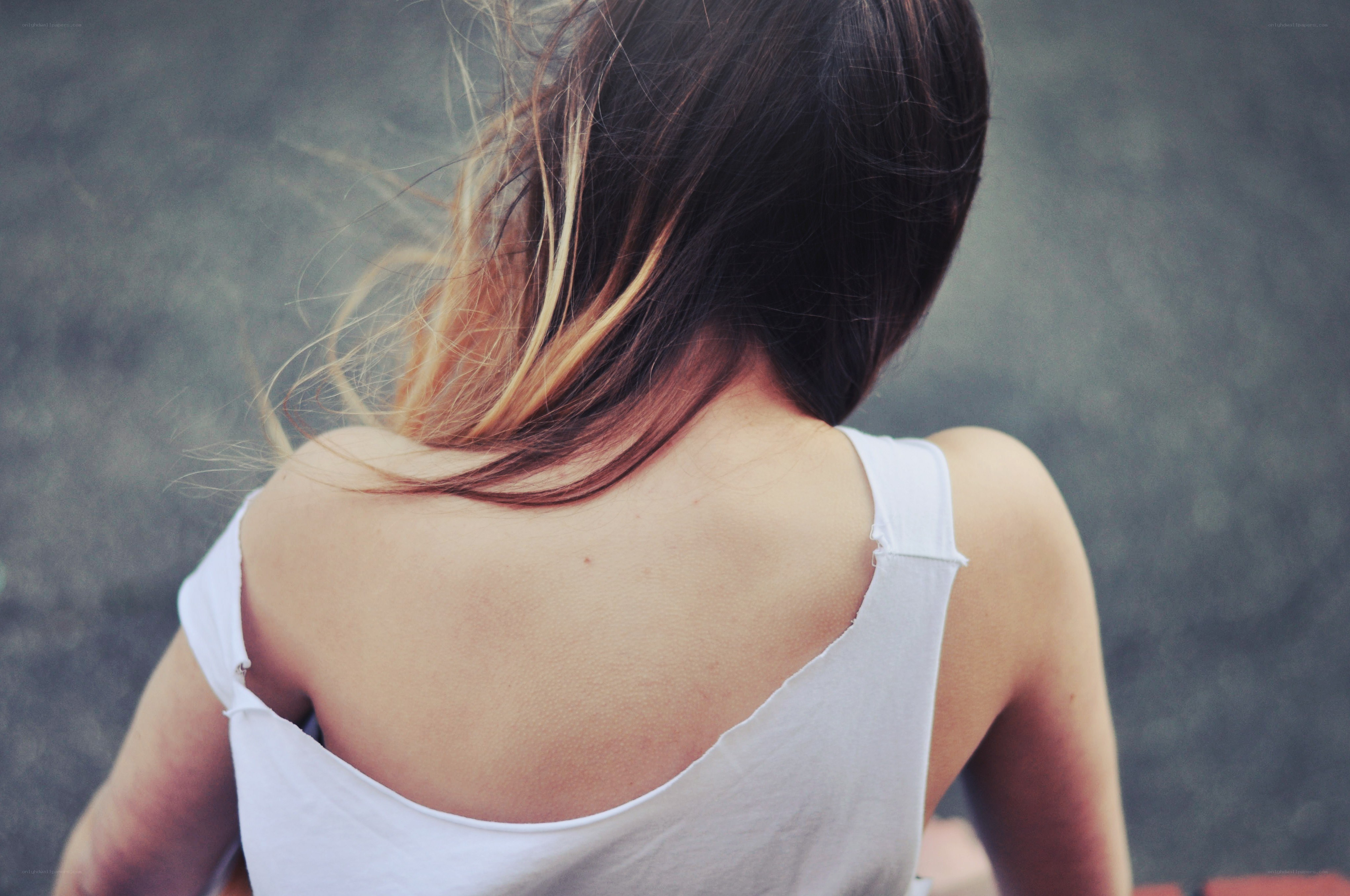 woman with back turned