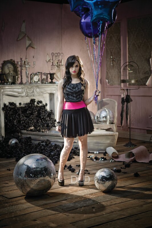woman with balloons in room