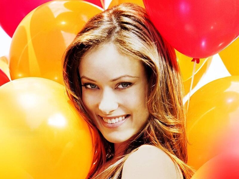 Woman with Balloons — Yellow