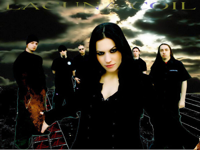 Woman with Band Members