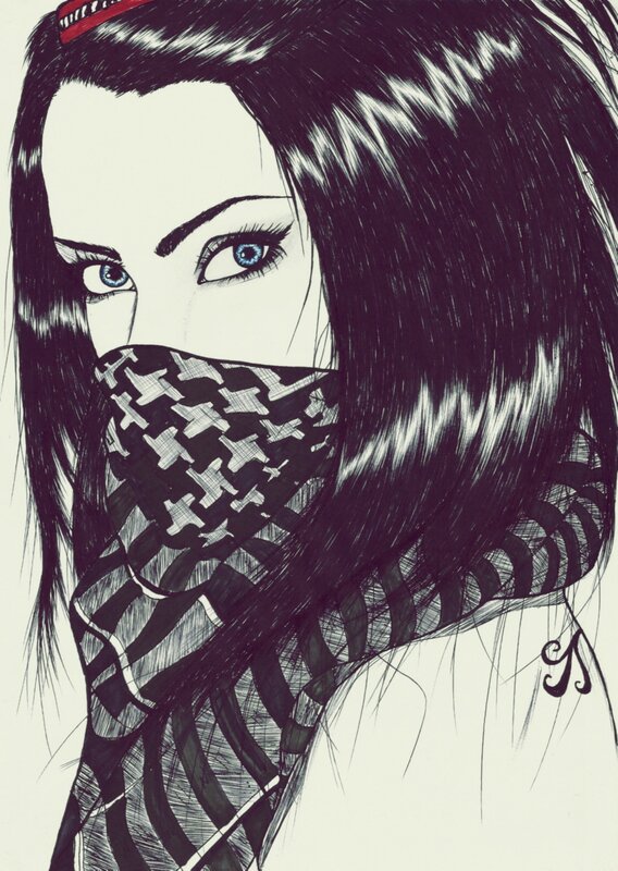 woman with bandana face