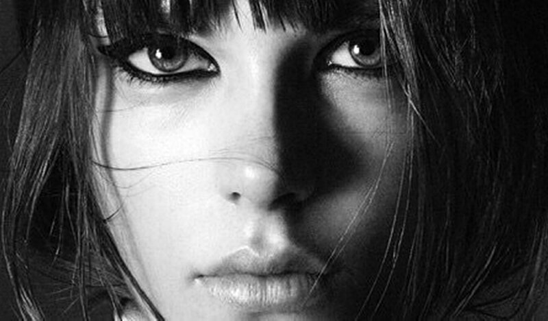 Woman with Bangs — Black, Dramatic, Photograph, Eyes