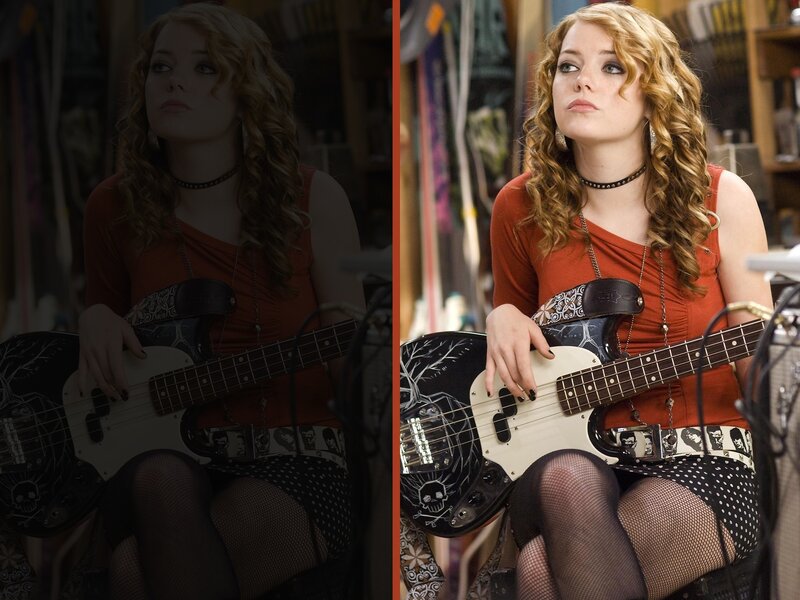 woman with bass guitar