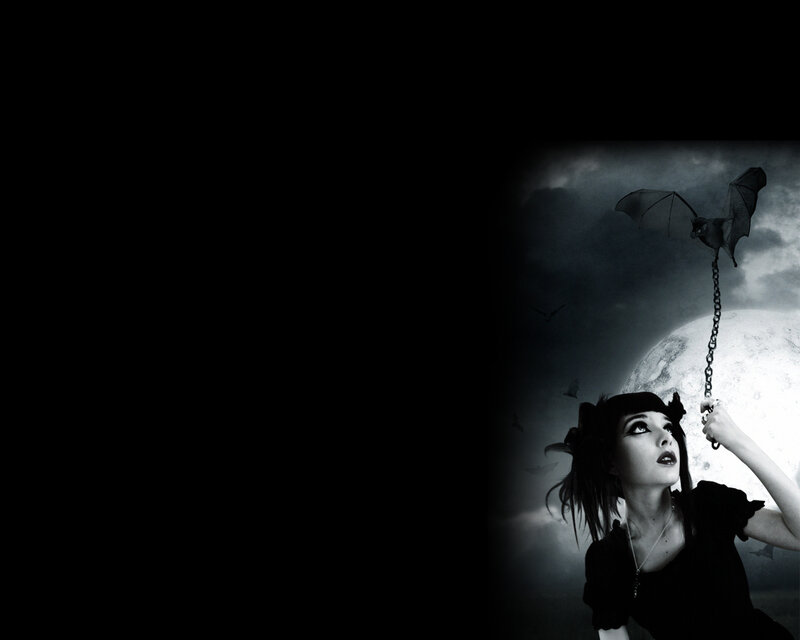 woman with bat and moon