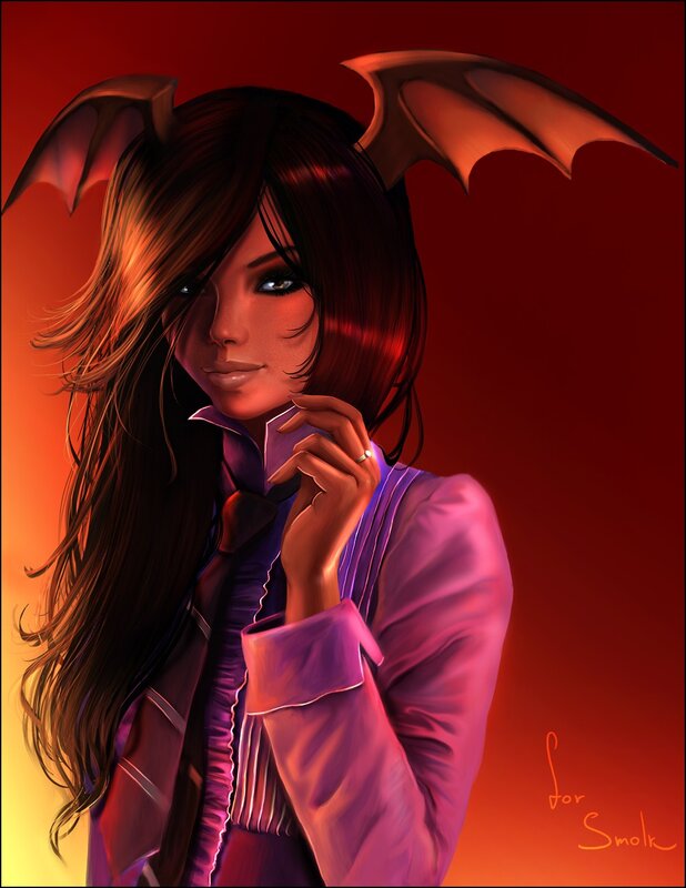 woman with bat wings