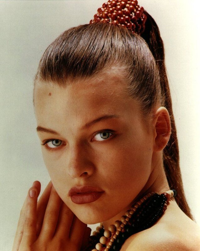 woman with beaded hair accessory