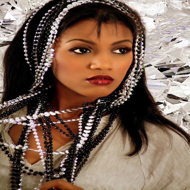 Woman with Beaded Headpiece — Black