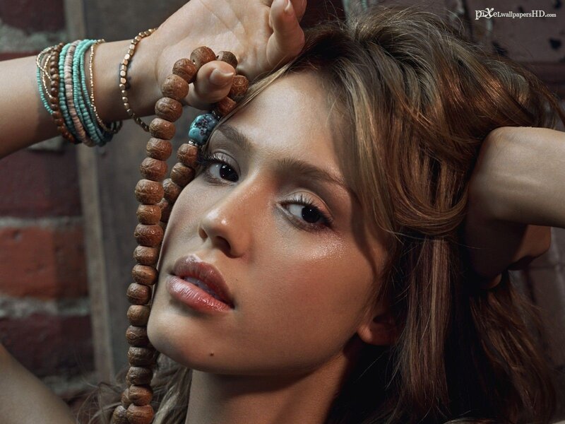 Woman with Beads in Hair