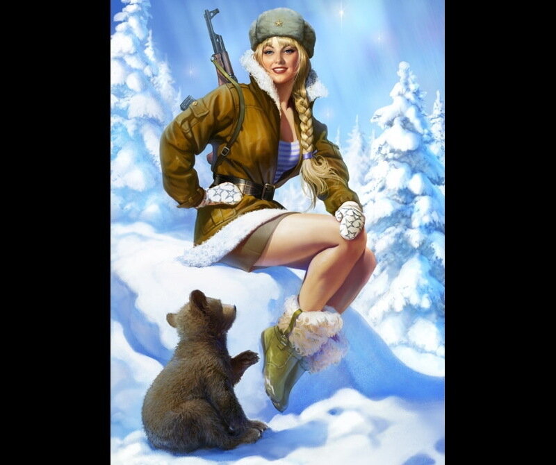 Woman with Bear Cub