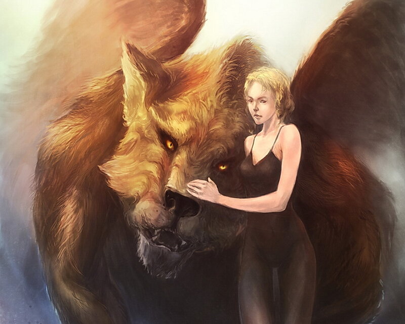 Woman with Bear