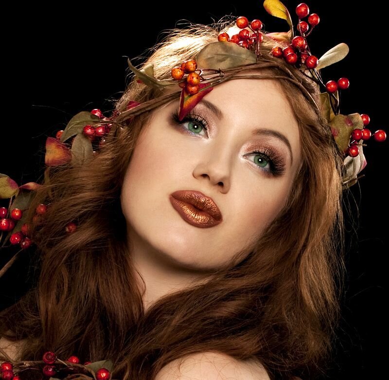 Woman with Berry Crown