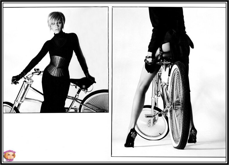 Woman with Bicycle — Black