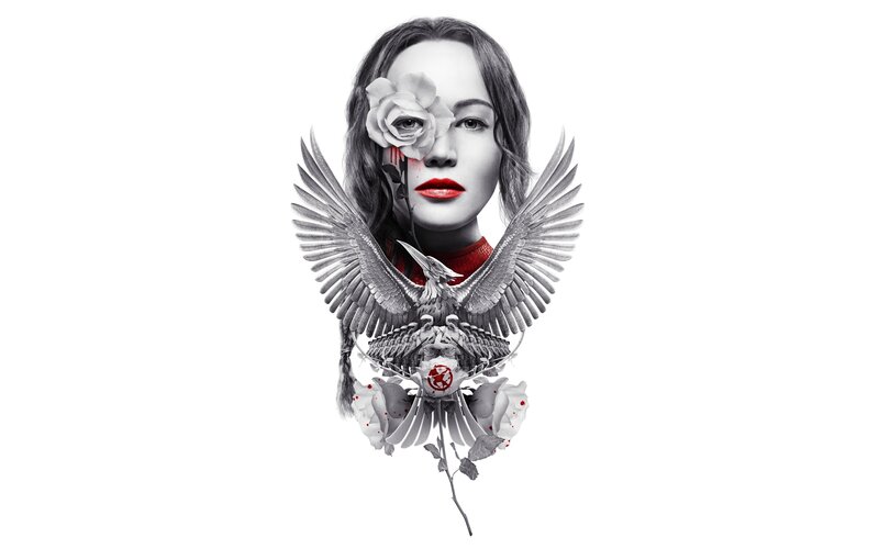 Woman with Bird and Roses