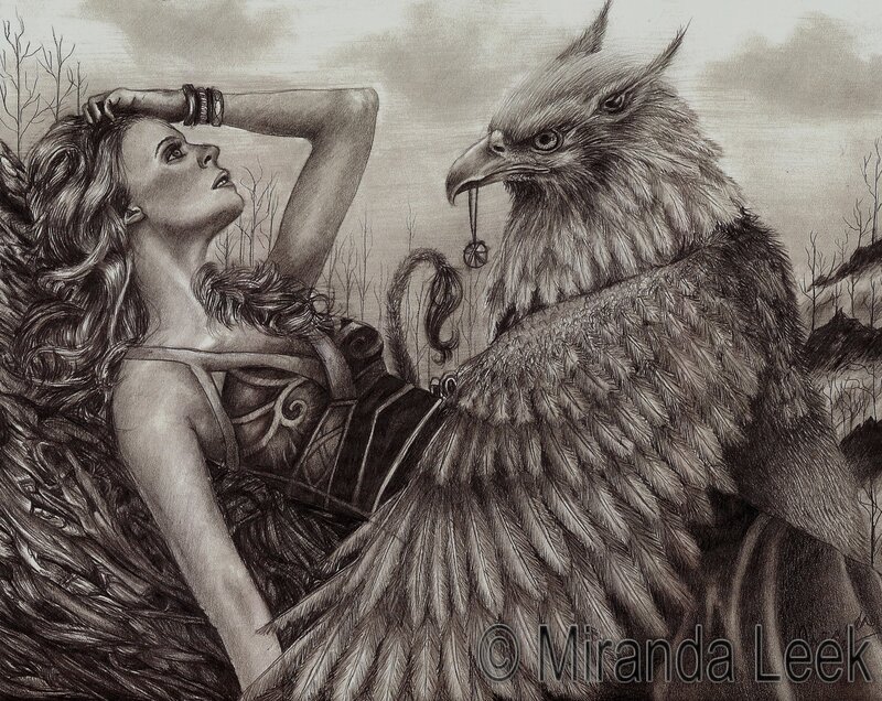 Woman with Bird — Black