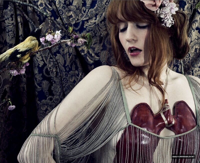 Woman with Bird on Branch