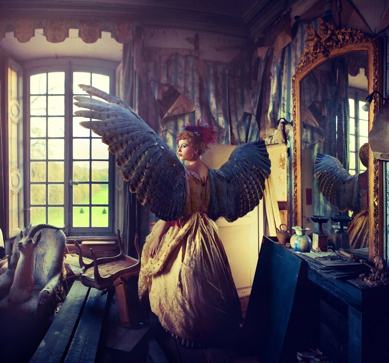 Woman with Bird Wings — Gold