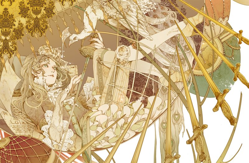Woman with Birds and Swords
