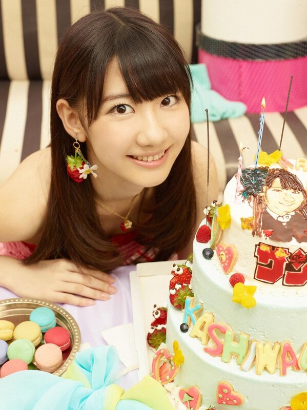 Woman with birthday cake