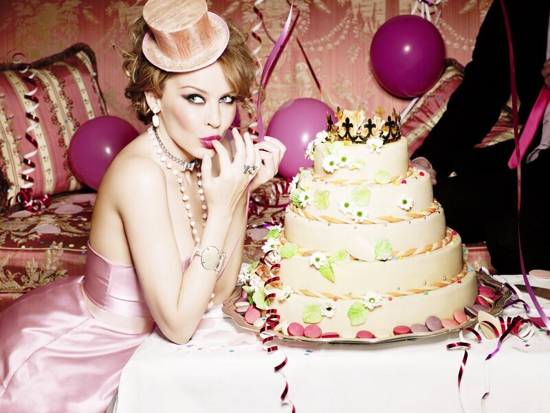 Woman with birthday cake