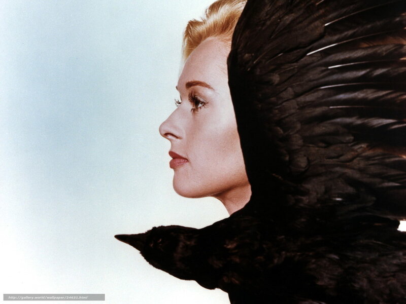 Woman with Black Bird — Dramatic, Photograph, Profile
