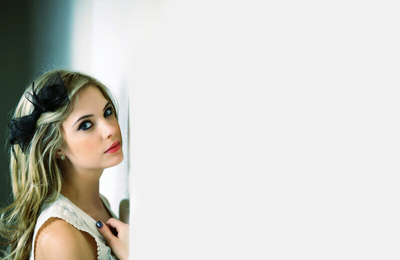 Woman with Black Bow — White