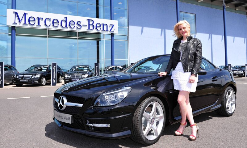 Woman with Black Car — Confident, Afternoon, Photograph