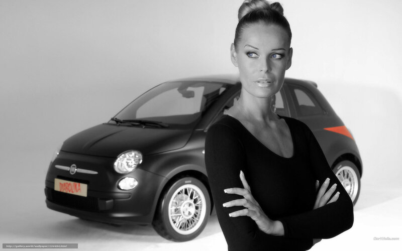 Woman with black car