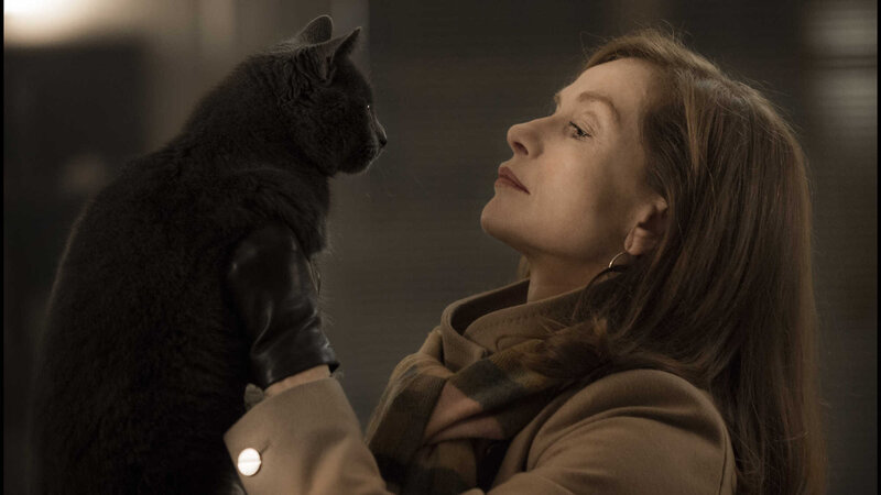 woman with black cat