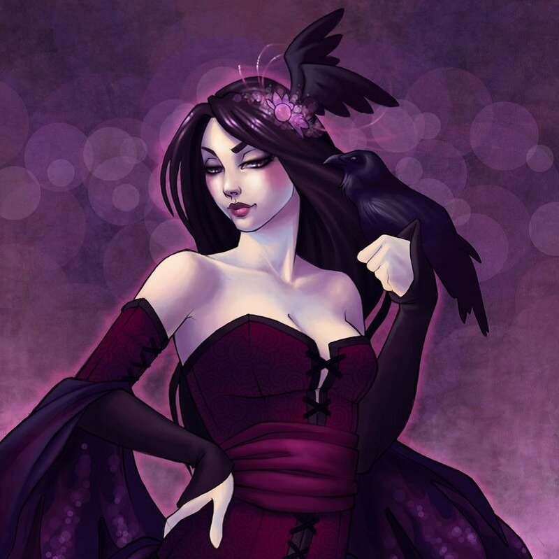 Woman with Black Crow