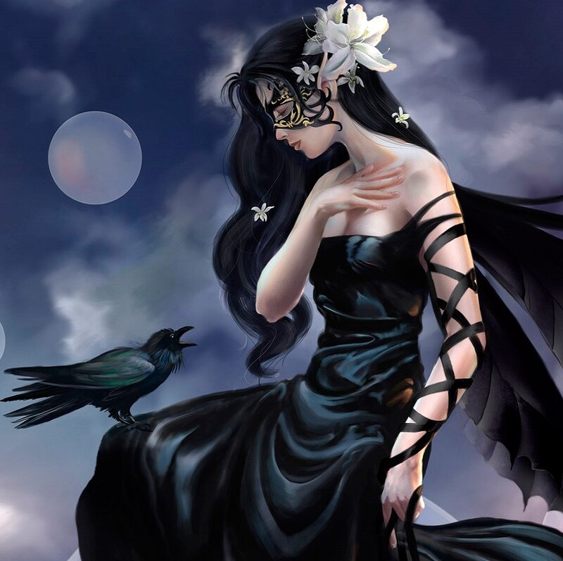 Woman with Black Dress — Dramatic