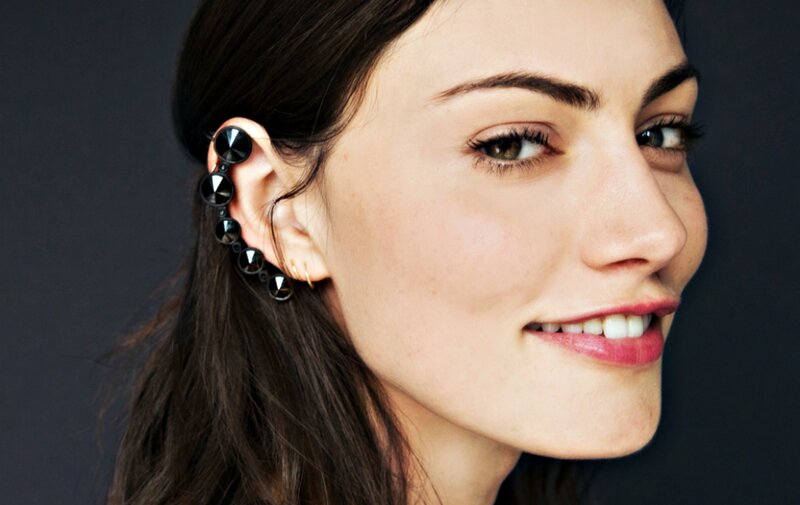 Woman with Black Earrings — Neutral