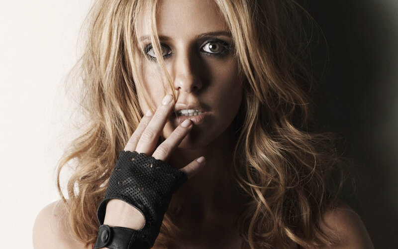 woman with black glove