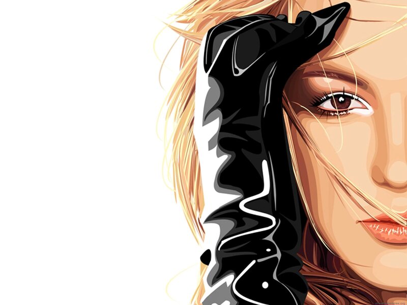 woman with black glove