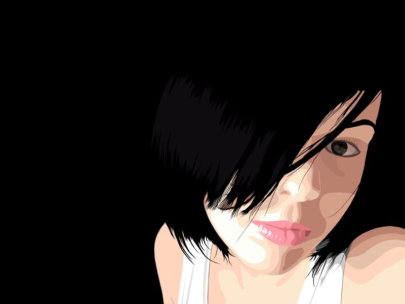 woman with black hair
