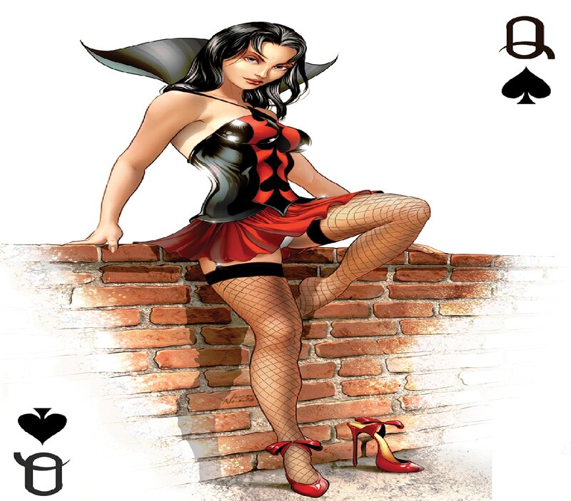 Woman with Black Hair — Confident, Comic
