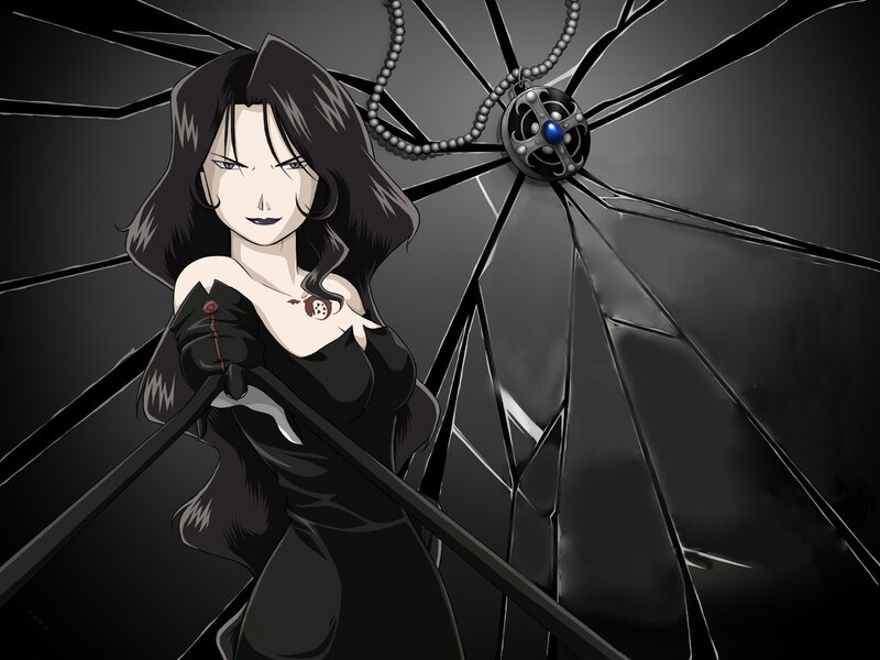 Woman with Black Hair — Dramatic, Anime