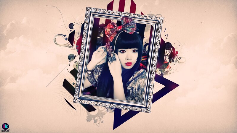 Woman with Black Hair — Dramatic, Digital Art, Bow