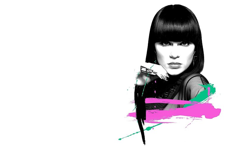 Woman with Black Hair — Dramatic, Illustration