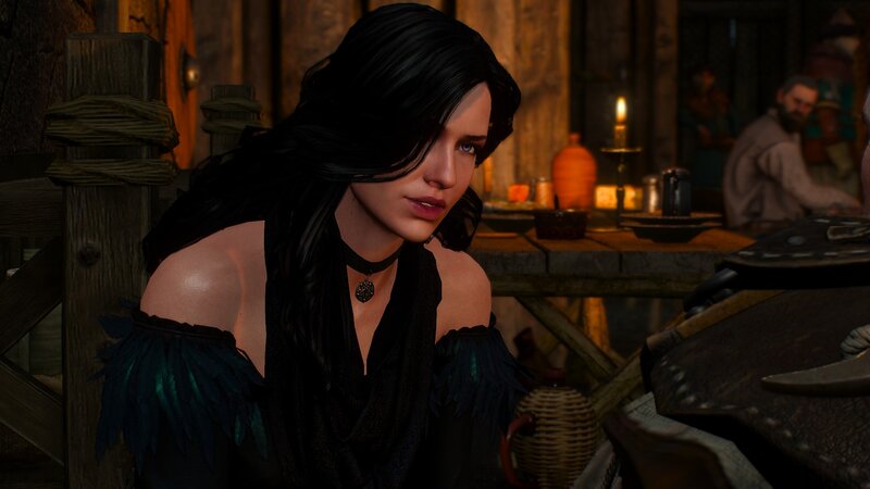 Woman with Black Hair — Dramatic, Night, 3d Render