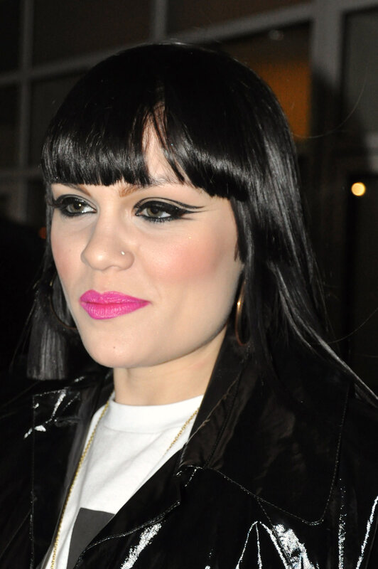 Woman with Black Hair — Dramatic, Night, Photograph, Pink Lipstick