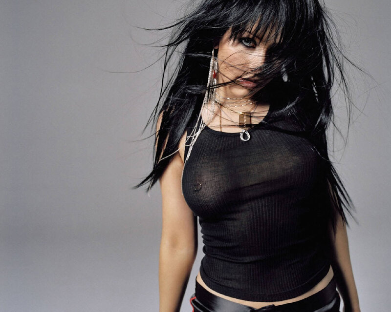Woman with Black Hair — Dramatic, Photograph, Black Top
