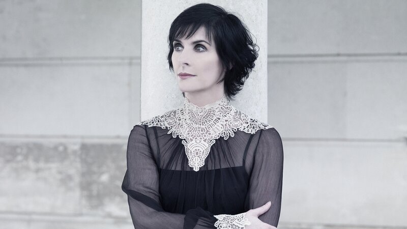 Woman with Black Hair — Dramatic, Photograph, Lace Collar